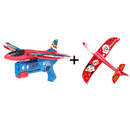 Avião lançador de brinquedo mega kids, pistola de avião. avião de brinquedo